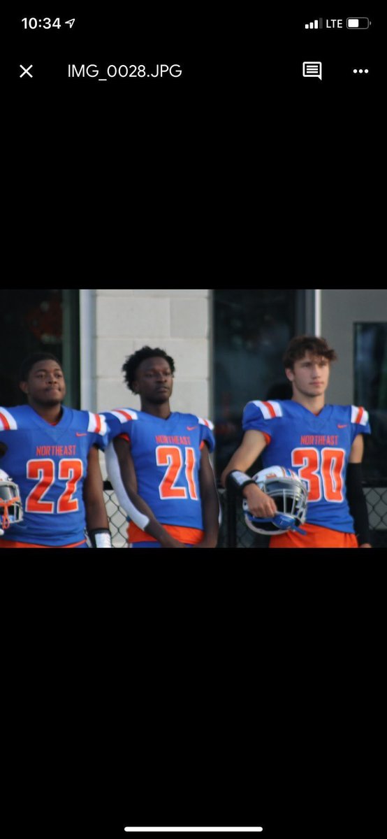 TarekioH's tweet photo. Glad to say I’m playing my first playoff game with my brothers💪🏾, it’s been a rough 4 years at northeast but i never gave up, out of 37 players we had freshmen year, only 8 of us stayed for senior year , i wanna thank @RNEcavsfootball for everything, and let’s get this tn cavs! https://t.co/qMwa9A7A9L
