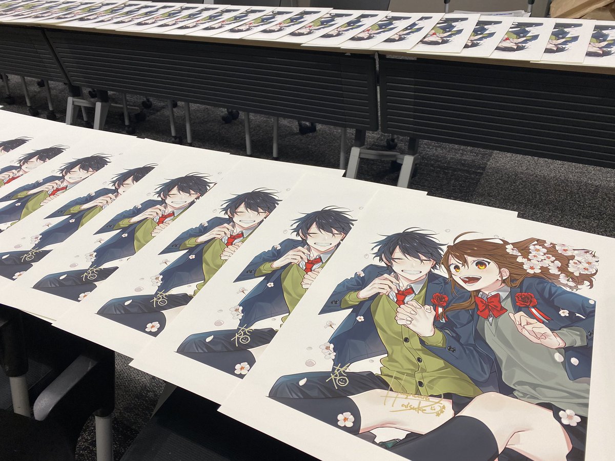 ホリミヤ 直筆サイン入り 複製原画 卒業