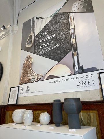 A la Nef de Montpellier : <a href="/JBenabdillah/">Jalil Benabdillah</a> et Aude Tahon <a href="/ateliersdart/">Ateliers d'Art</a> de France inaugurent l'exposition Les métiers d'art d'<a href="/Occitanie/">Région Occitanie</a>. A découvrir jusqu'au 4 décembre : pièces d'exception de 11 artisans d'art régionaux