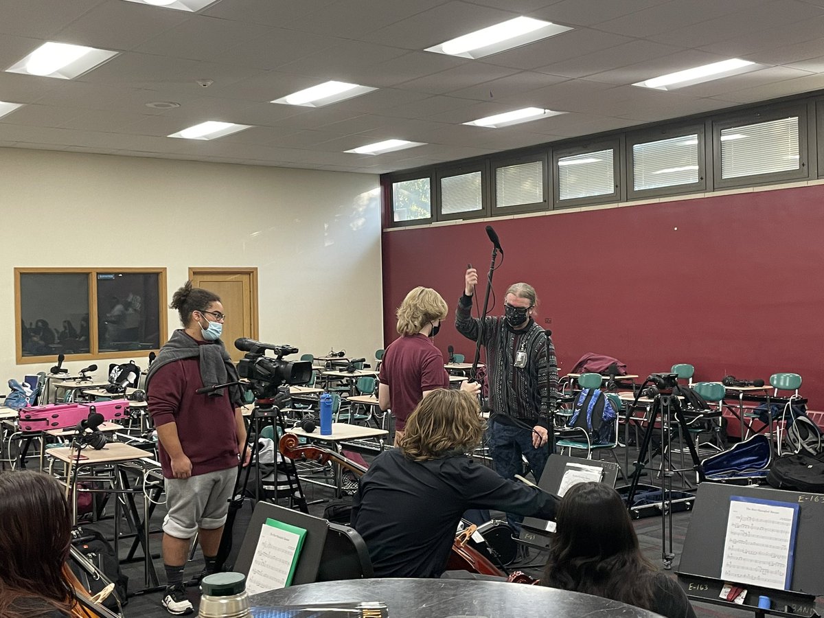 JSMOrchestra's tweet image. Once again collaborating with Mr. Moriarty and his excellent video students in support of the upcoming Vets Assembly video