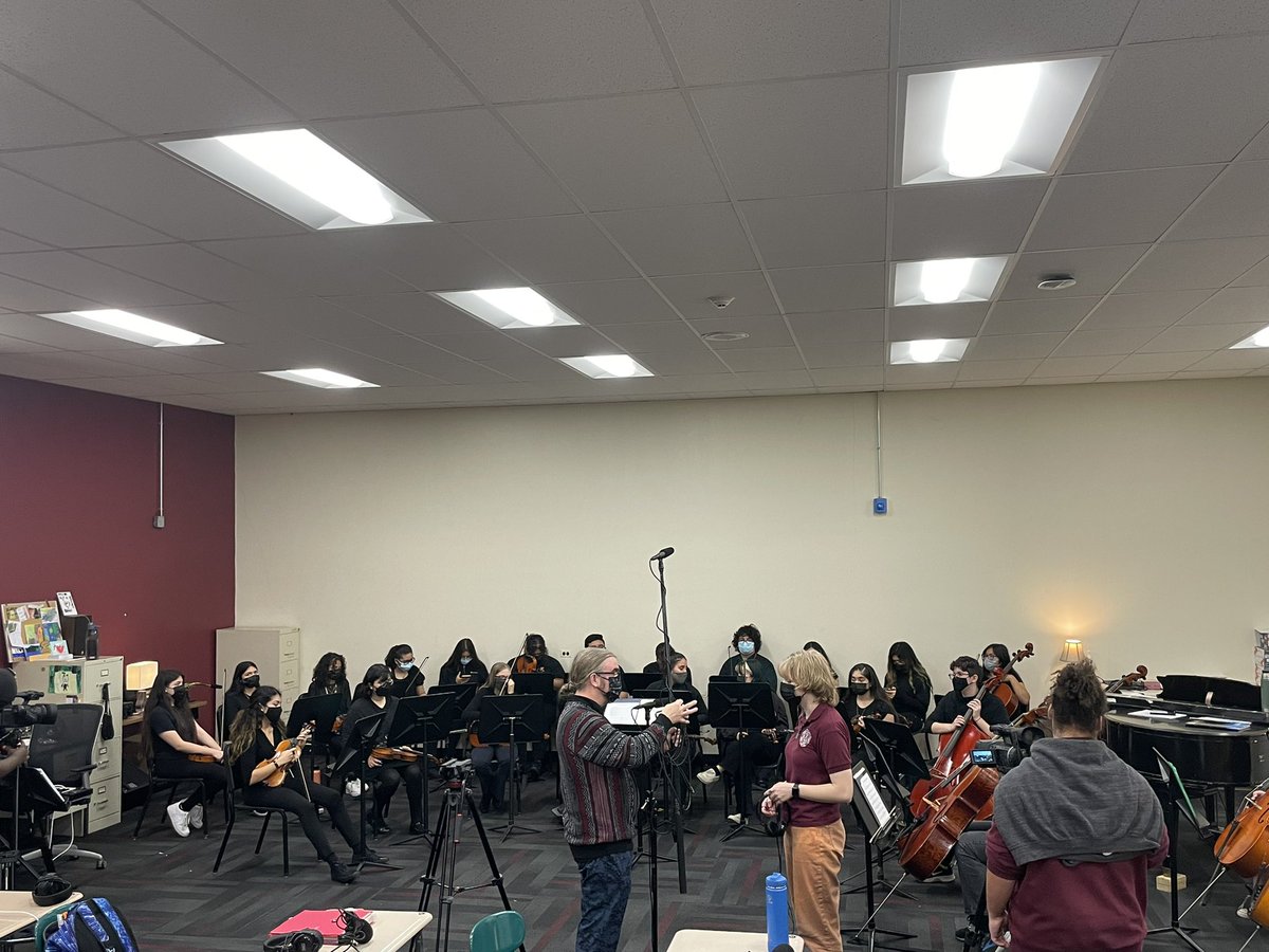 JSMOrchestra's tweet image. Once again collaborating with Mr. Moriarty and his excellent video students in support of the upcoming Vets Assembly video