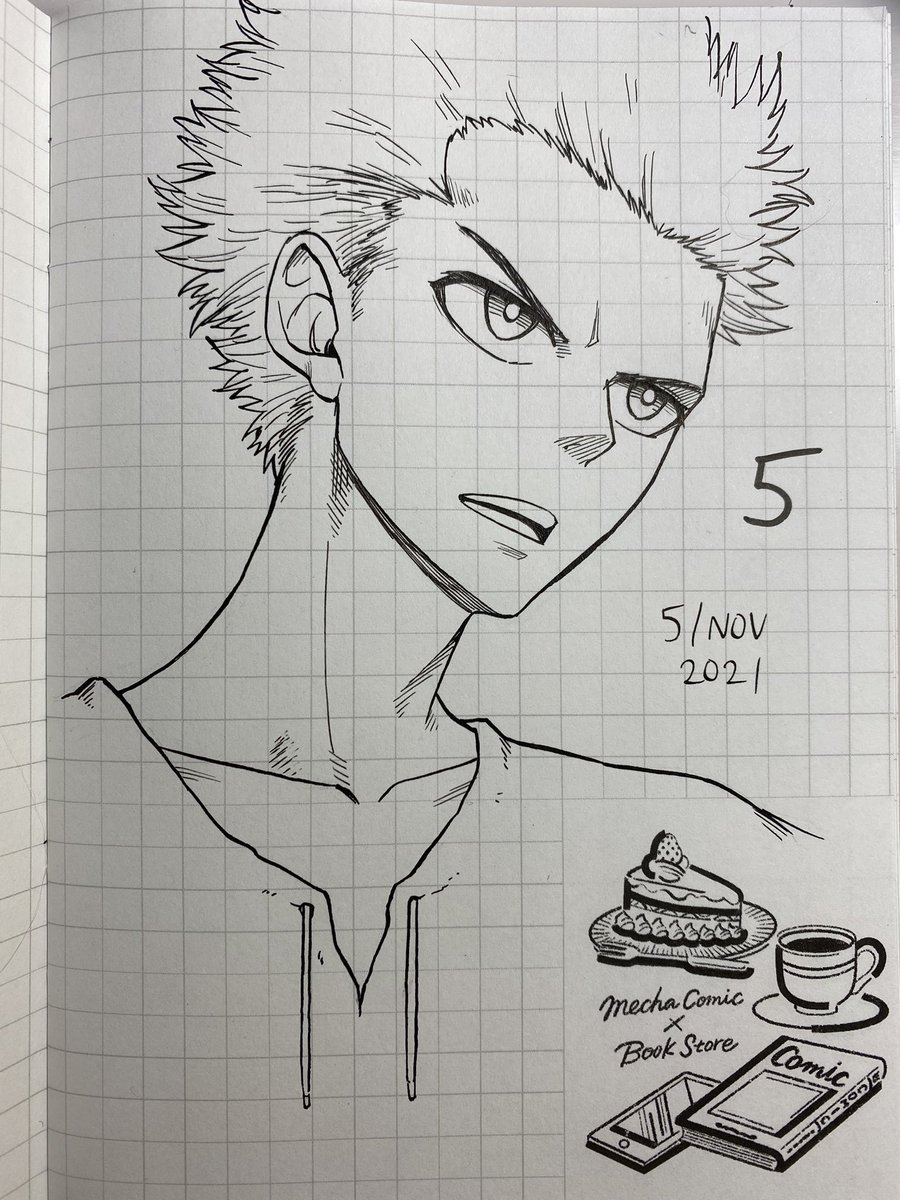 1日1枚と思ったのに描き始めるととまらなかった。
どっちかというと男子を描く練習をすべきなのではと思って流行ってそうな瞳の中心ハイライトを試してみた、の5 