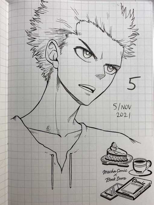 1日1枚と思ったのに描き始めるととまらなかった。
どっちかというと男子を描く練習をすべきなのではと思って流行ってそうな瞳の中心ハイライトを試してみた、の5 