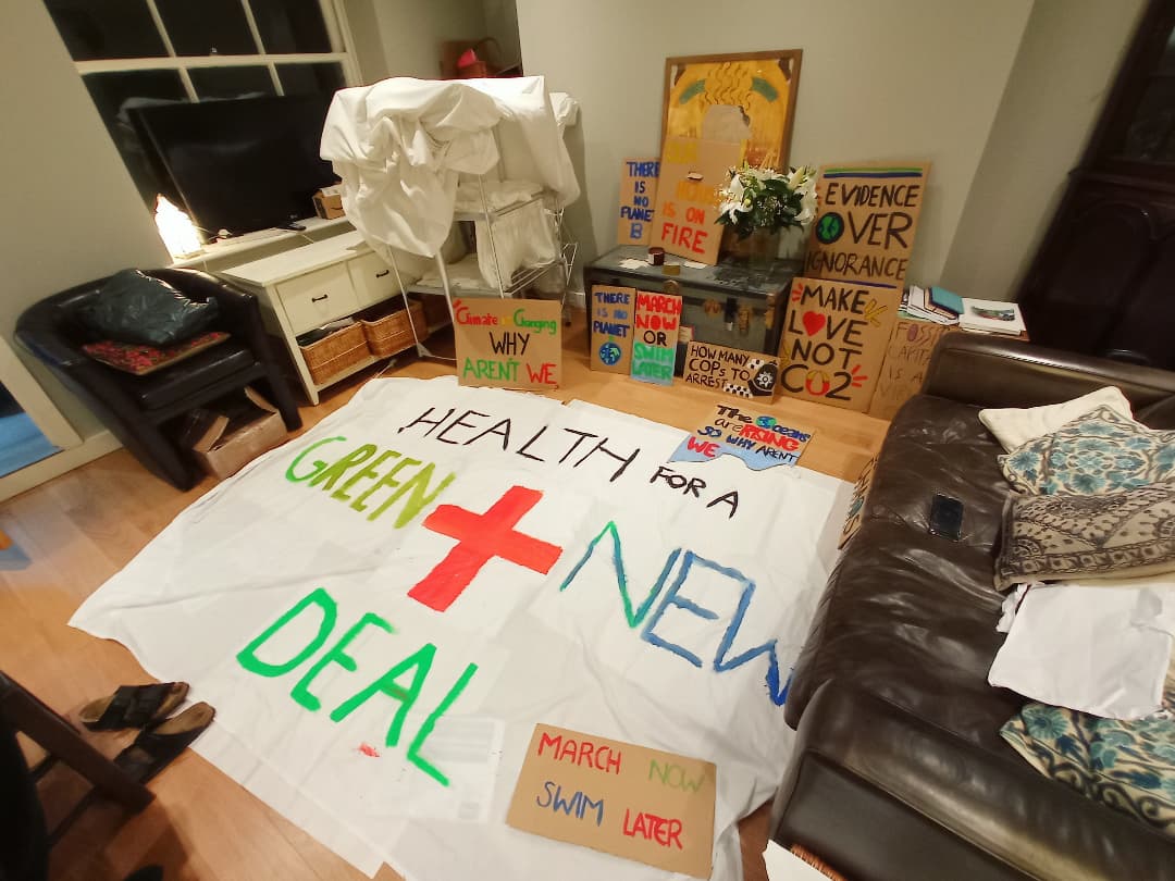 MedactBrighton's tweet photo. last night's banner &amp; placard making session - all ready for tomorrow's march now! see you on the streets!

Join us in Brighton at 11:15 at RSCH or 12:00 at the Level https://t.co/yzFUD3clAM