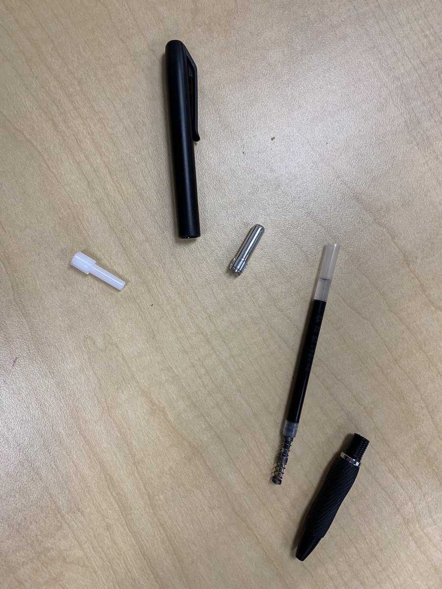 cheerbuddy's tweet photo. @Sharpie you broke my heart.  After being a loyal S-Gel user, my new black pen wouldn’t click.  I took it apart to fix and thus, it wasn’t fixable.  😭 Read my last tweet to you.  #broken #hurtme #sharpie #sgel https://t.co/gLOZuuZ22F