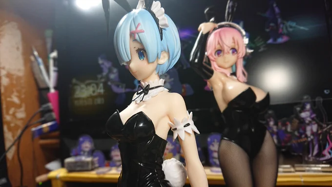 プライズのバニーがまた増えまし!そに子みたいにおっぱいだけツヤツヤトップコートしようかな 