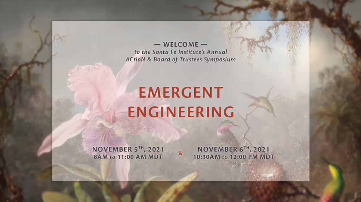 sfiscience's tweet photo. 🧵 Today we kick off our 2021 Board of Trustees Symposium on #EmergentEngineering — recordings of the event are private, but we'll share select slides and pull quotes.
Our first talk is by SFI President David Krakauer, who compares natural selection to a centrifugal governor: https://t.co/GQbYHnsGxK