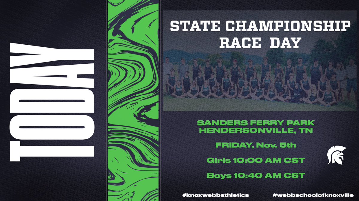 WebbRunning's tweet photo. It’s a GOOD DAY to have a GOOD RACE! #webbathletics #WebbCCSpartans #TSSAASTATEChampionship 10:00 Girls 10:40 Boys CST https://t.co/sI96PhZQkw
