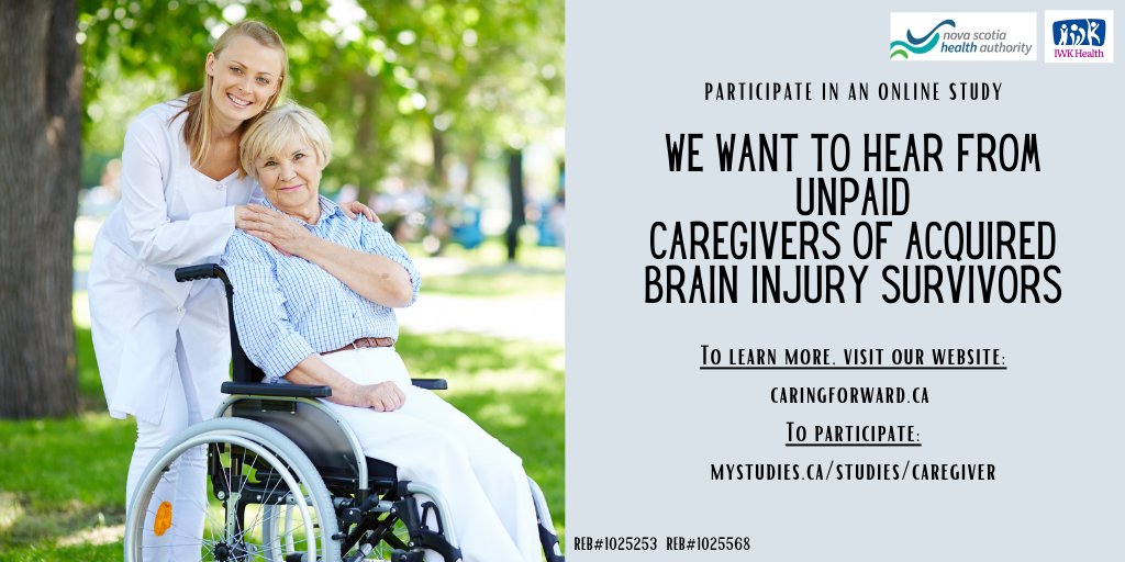 caring_study's tweet image. YOU can make a difference for caregivers of acquired brain injury survivors!

We need caregivers of acquired brain injury survivors living in Canada to share their experiences by participating in an online study. Help us help you!

To participate, visit: mystudies.ca/studies/caregi…