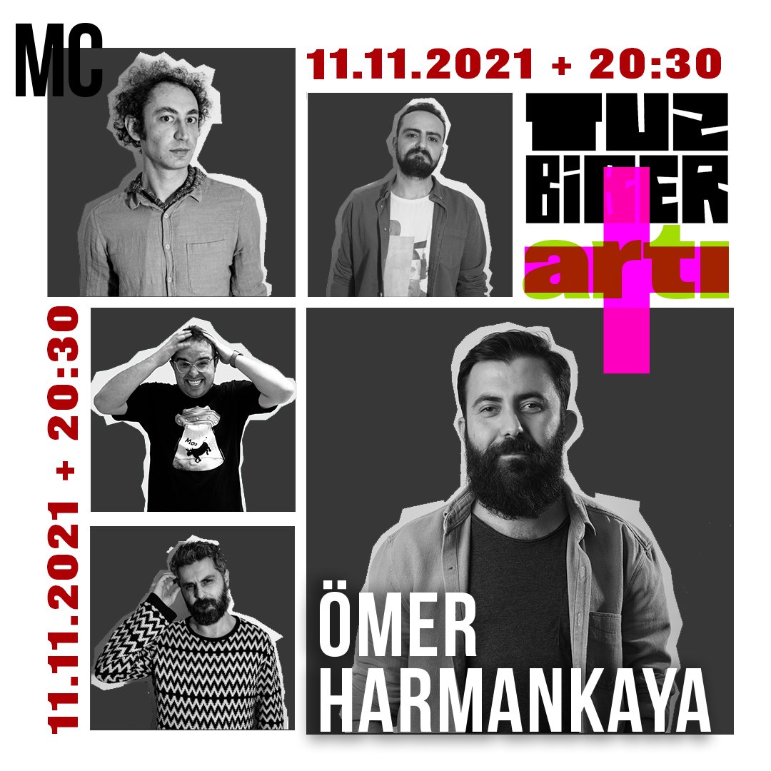 tuzbiberstandup's tweet photo. TuzBiber+ her perşembe +'nın sağ tarafına başka bir komedyen alıyor.  
🎯TuzBiber+Ömer Harmankaya 11 Kasım Perşembe 20:30'da Aylak Bar Kadıköy'de!

📌Açılış: İsmail Türküsev, Cemil Marki, Engin Türkoğlu
MC: Caner Omur

🏷️Biletler: https://t.co/bOdhg4A2Rm

Davetiye İçin RT+TAKİP https://t.co/6kG4ZXwPX7