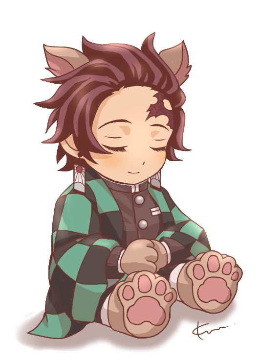 竈門炭治郎 「おまけ ケモミミ炭治郎 素敵な夢を… おやすみなさい