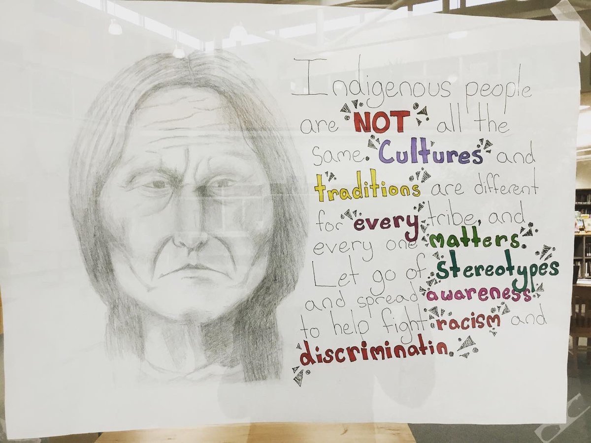 U32library's tweet photo. Sharing power with students as we collaborate with our 8th grade social studies teacher to audit our collection with a critical lens. Where do stereotypes reside on our shelves? The false narrative of settler colonialism? What makes for an inclusive story? 

#vted #tlchat https://t.co/WLxvpQPUqn
