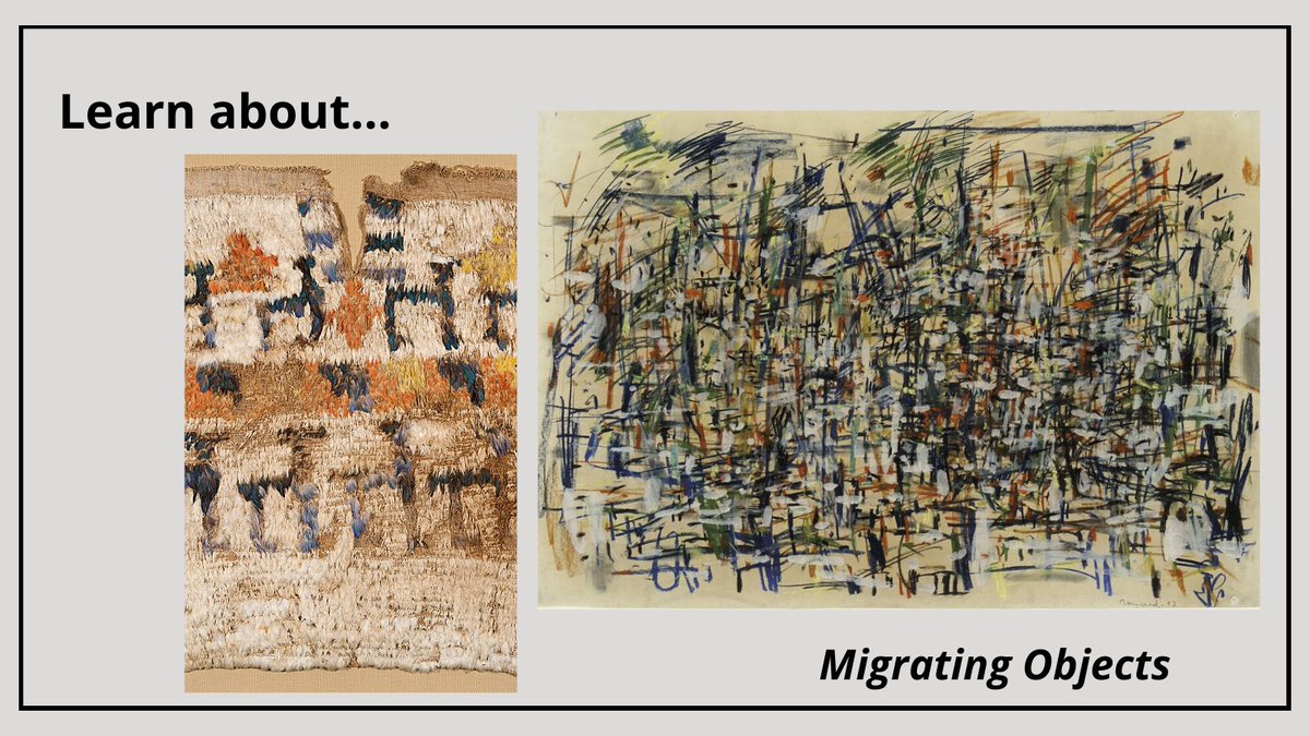 GuggenheimPGC's tweet photo. Con la rubrica “Learn about #MigratingObjects” ogni sabato sveliamo aneddoti e curiosità sulla mostra in corso. Oggi parliamo del poncho Chimú e del dipinto "Trasparenze degli elementi" di Tancredi. Cosa accomuna due opere così differenti e lontane nei secoli? Seguici su FB e IG! https://t.co/D1gIzXtOT6