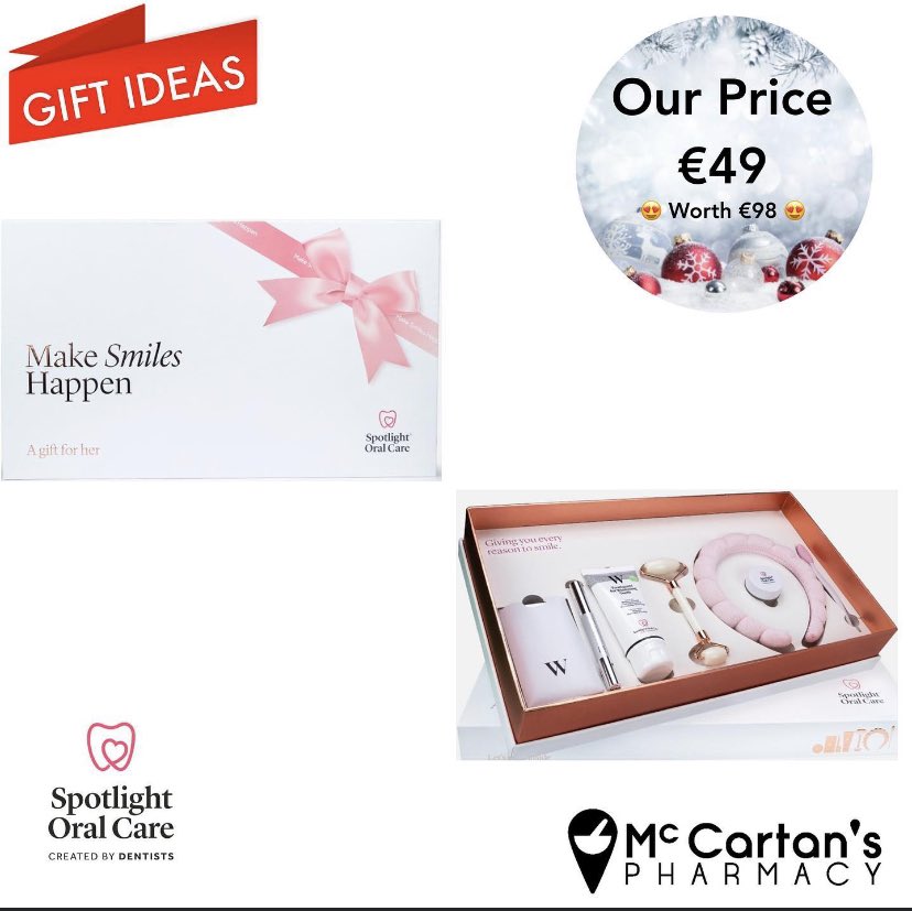 McCartansPharma's tweet photo. Fantastic his and her gift ideas from Spotlight Oral Care worth €98 only €49 in your local McCartan’s Pharmacy https://t.co/P1fkVhjlfJ