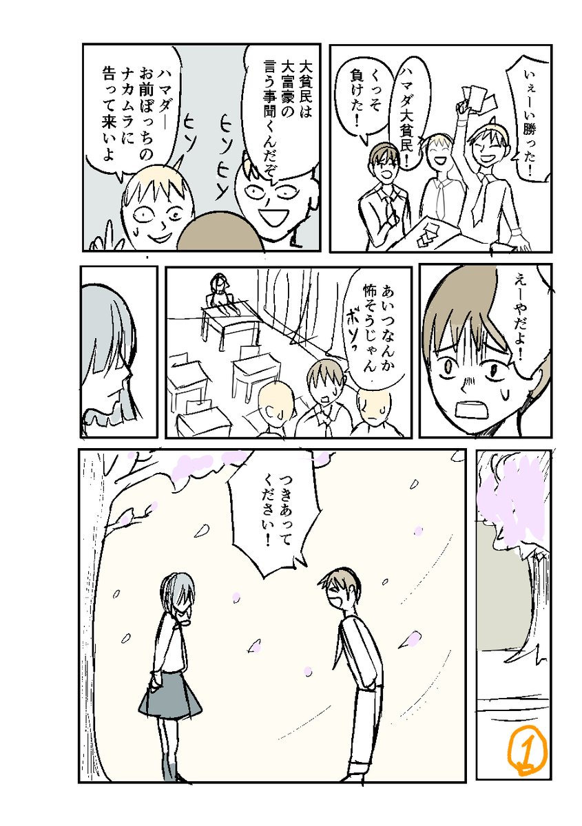 男子が告白する話
「ゲーム」4P
#漫画が読めるハッシュタグ 
#4ページ漫画 