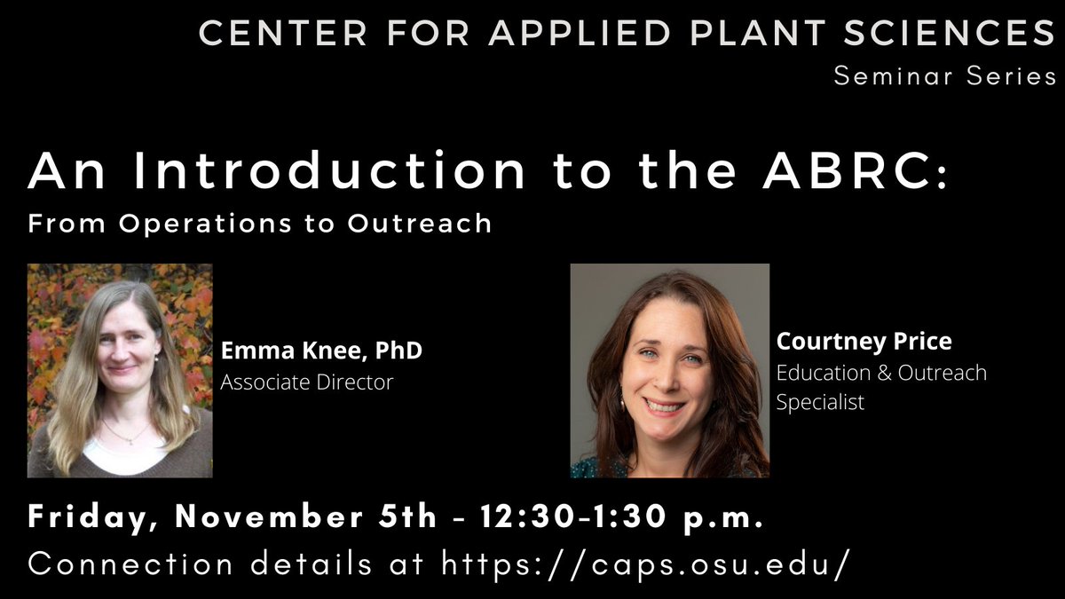 Center for Applied Plant Sciences (@caps_osu) on Twitter photo Join us for today's CAPS Seminar to learn more about Ohio State's hidden gem, the Arabidopsis Biological Resource Center <a href="/ABRC_OSU/">ABRC at OSU</a> Join us for today's CAPS Seminar to learn more about Ohio State's hidden gem, the Arabidopsis Biological Resource Center <a href="/ABRC_OSU/">ABRC at OSU</a>