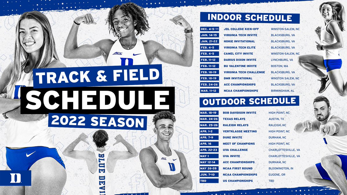 DukeTFXC's tweet photo. 𝗧𝗥𝗔𝗖𝗞 𝗔𝗡𝗗 𝗙𝗜𝗘𝗟𝗗 𝗦𝗭𝗡 𝗖𝗢𝗠𝗜𝗡𝗚 𝗦𝗢𝗢𝗡

🗞 https://t.co/9BKavllGCA

#GoDuke https://t.co/QZZZ1FhTqN