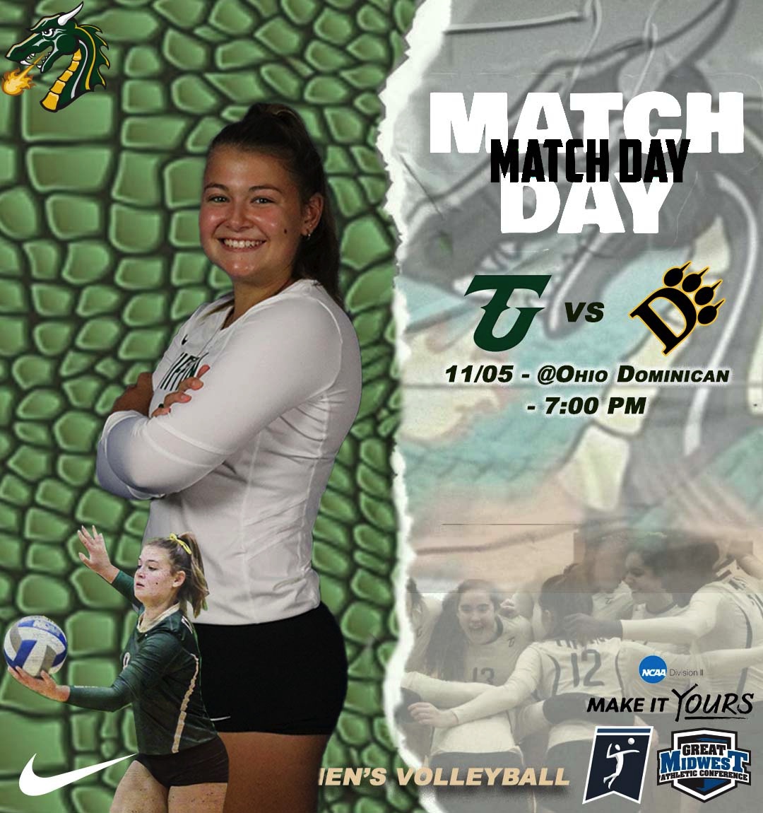 🚨MATCH DAY🚨

Dragons Venture to Ohio Dominican in Conference Action!!🏐🐉🐲 #gogons #dragonnation #volleyball #grit <a href="/TiffinVB/">Tiffin Volleyball</a> 

📽️:portal.stretchinternet.com/ohiodominican/
📈:statbroadcast.com/events/statmon…
