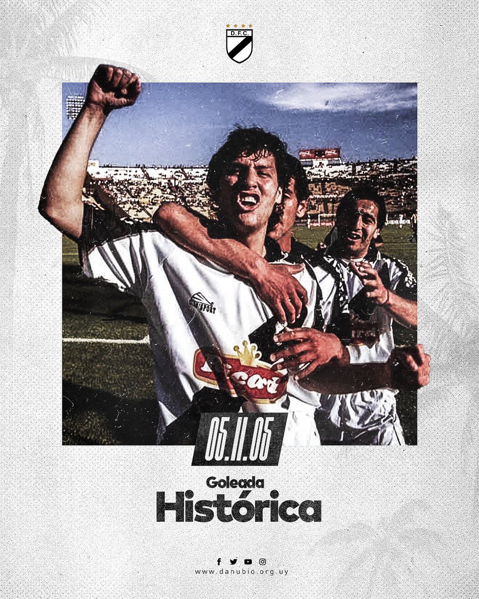 ✍🏼  𝟓.𝟏𝟏.𝟎𝟓 - 𝑮𝒐𝒍𝒆𝒂𝒅𝒂 𝒉𝒊𝒔𝒕𝒐́𝒓𝒊𝒄𝒂 

A 16 años de un partido 𝐢𝐧𝐨𝐥𝐯𝐢𝐝𝐚𝐛𝐥𝐞 para el pueblo danubiano: 𝟕-𝟐 a Peñarol en el Centenario.

✨“𝐹𝑖𝑒𝑠𝑡𝑎 𝑏𝑎𝑖𝑙𝑒 𝑐𝘩𝑎 𝑐𝘩𝑎 𝑐𝘩𝑎”