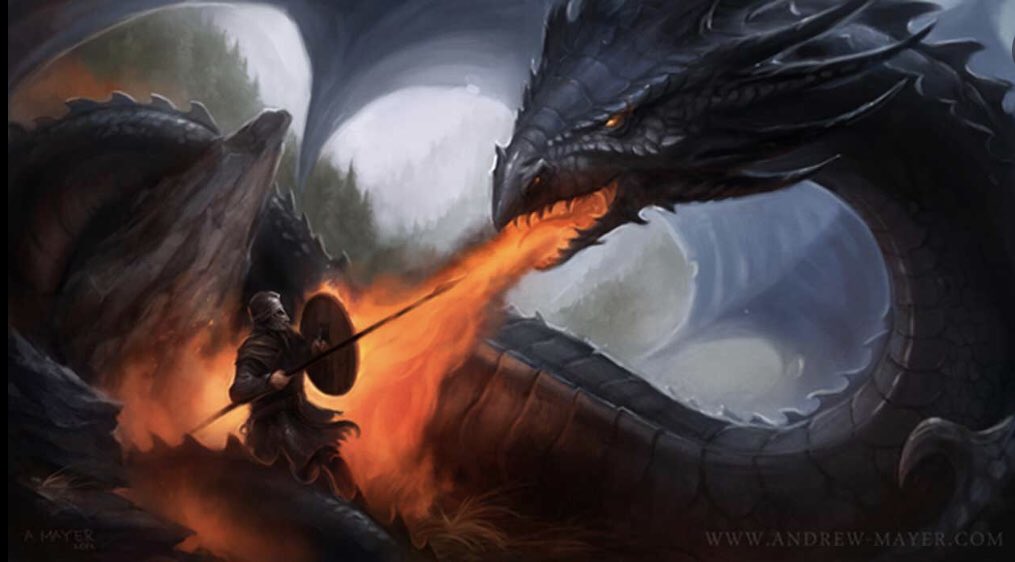 Beowulf_495's tweet photo. You can’t tell me that’s fair, but the great prince of the Geats still defeated this creature, thanks @Beowulfsidekick https://t.co/luzZYd7kKn