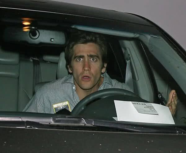 clur19's tweet photo. Jake Gyllenhaal after he almost ran the red because he was looking over at Taylor https://t.co/9Su3lJgTC2