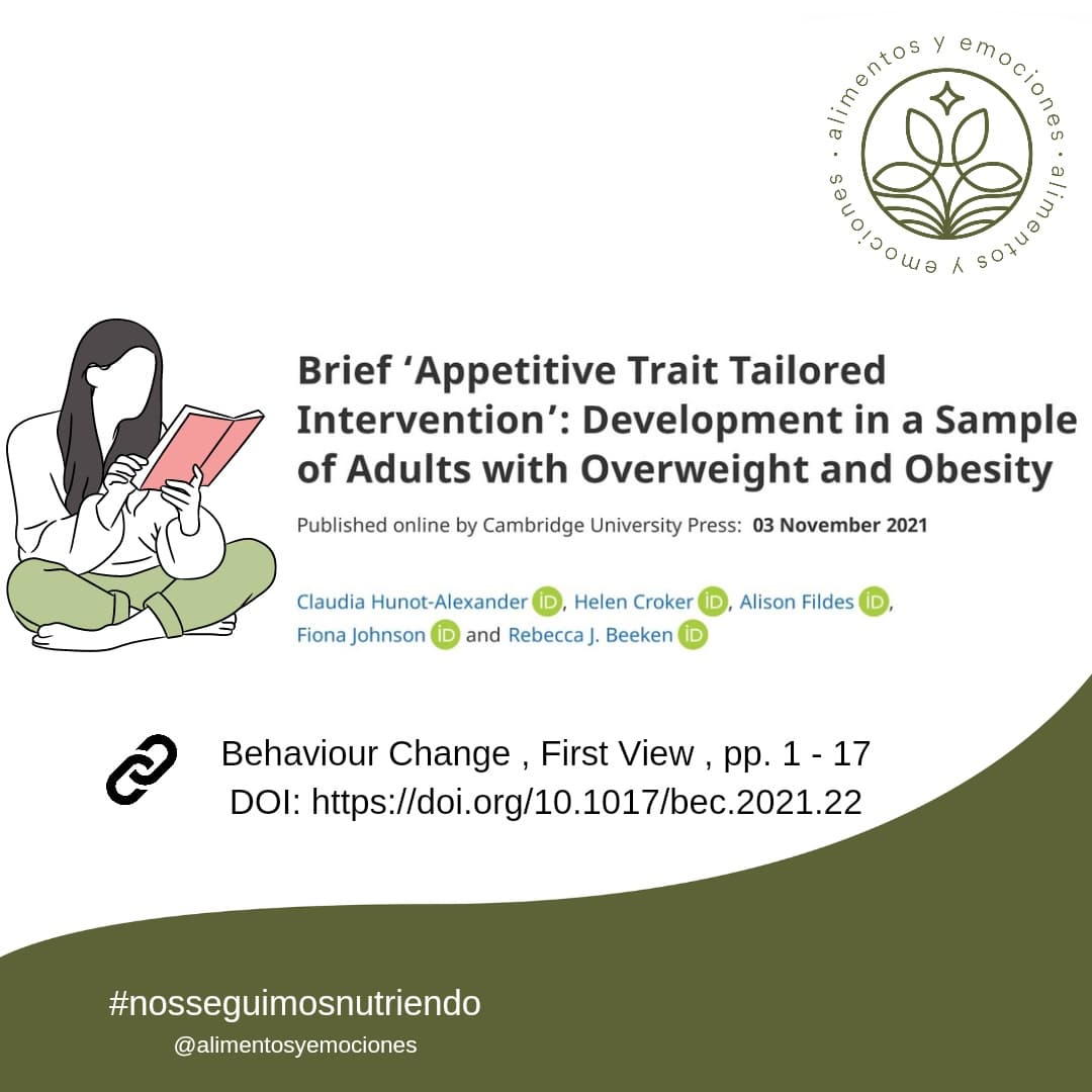 ccchunot's tweet photo. El ATTI o Appetitive Trait Tailored intervention, es una manera de usar el #AEBQ (Adult Eating Behaviour Questionnaire) para dar recomendaciones personalizadas a un individuo, basadas en su perfil de apetito.
Puedes leer el artículo en 👇🏼
https://t.co/v9Mk3Sg1Zd https://t.co/CPMMn9PajO
