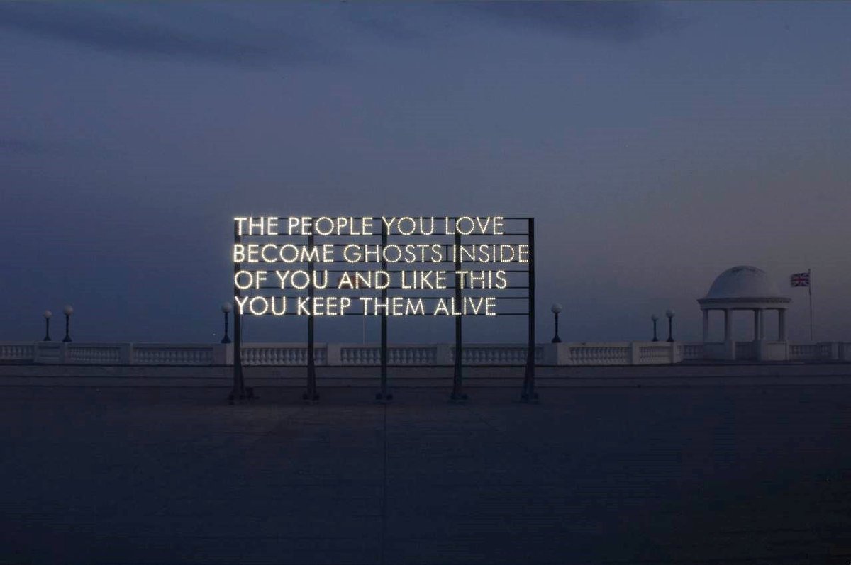 Robert Montgomery, “The People You Love,” De La Warr Pavilion, Sussex, England, 2010.