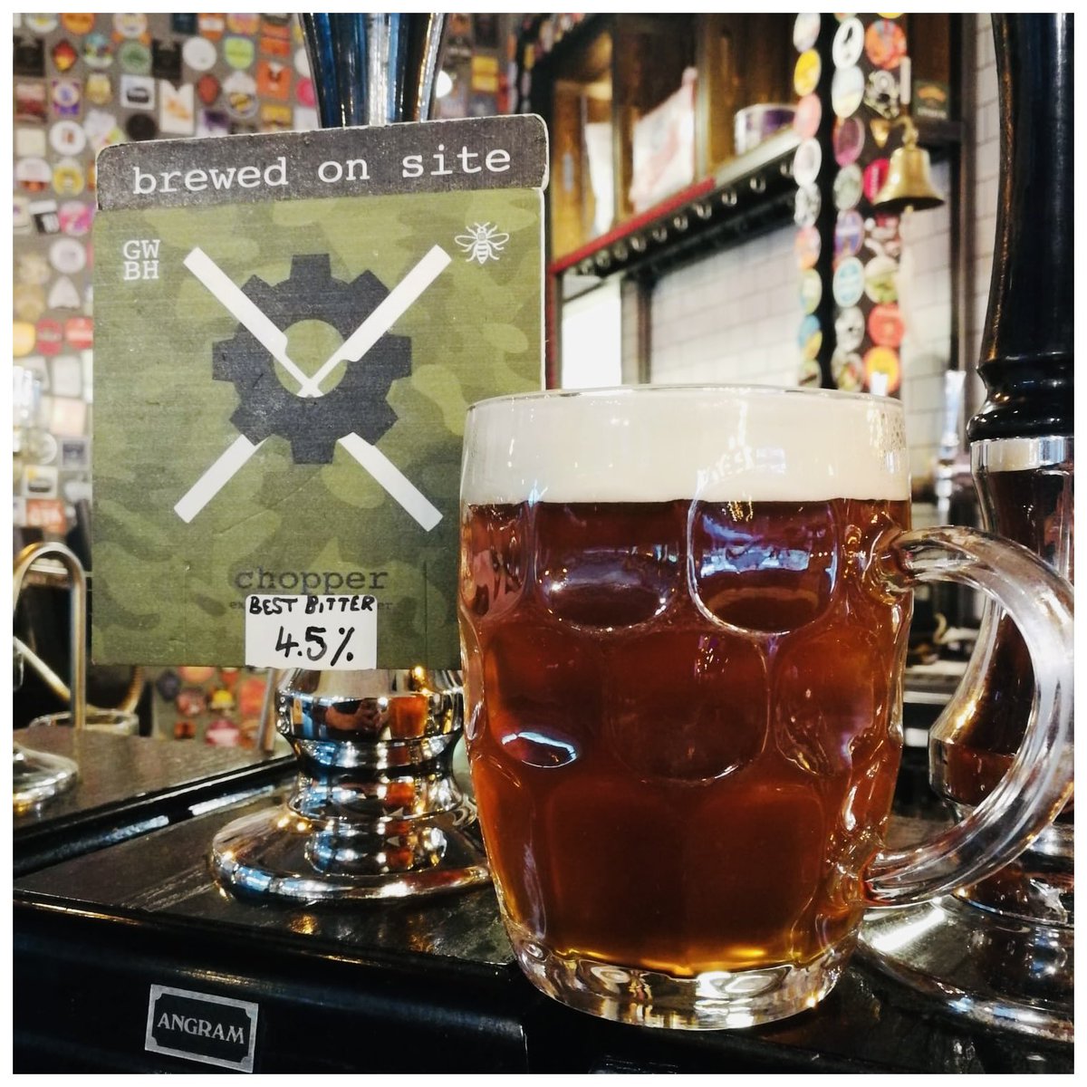 Chopper best bitter on sale now. Extra Smooth and available exclusively at Gasworks 🍺

#gasworksfs 
#gasworksmanchester 
#firststreetmcr 
#gasworksbrewbar 
#manchesterbar 
#manchester 
#manchesterbarsandpubs