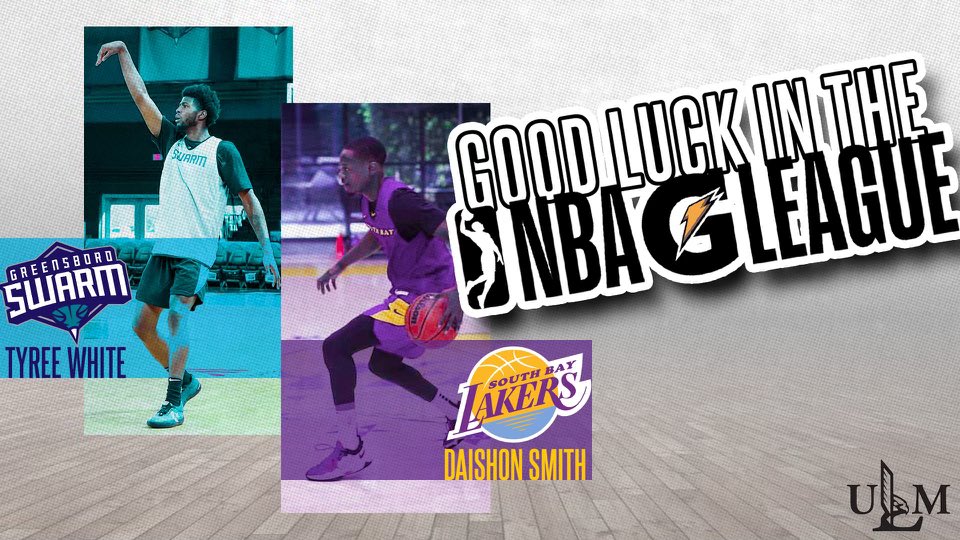 ULM Men's Basketball (@ulm_mbb) on Twitter photo Good Luck to former Warhawks Tyree White <a href="/greensboroswarm/">Greensboro Swarm</a> and Daishon Smith <a href="/SouthBayLakers/">South Bay Lakers</a> as the <a href="/nbagleague/">NBA G League</a> starts today! <a href="/teeboogi/">Tyree White ๐ค</a> <a href="/Humnbled1_/">Daishon Smith</a> #TheBestIsOnTheBayou Good Luck to former Warhawks Tyree White <a href="/greensboroswarm/">Greensboro Swarm</a> and Daishon Smith <a href="/SouthBayLakers/">South Bay Lakers</a> as the <a href="/nbagleague/">NBA G League</a> starts today! <a href="/teeboogi/">Tyree White ๐ค</a> <a href="/Humnbled1_/">Daishon Smith</a> #TheBestIsOnTheBayou