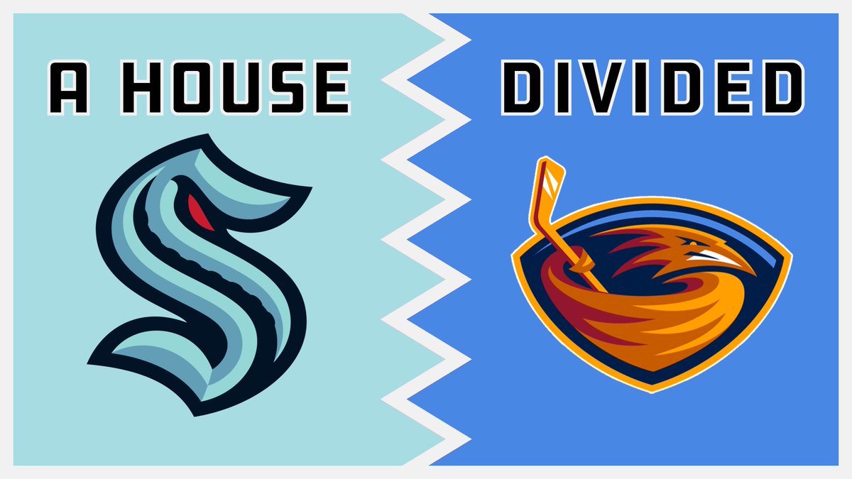 HouseDividedBot's tweet image. A HOUSE DIVIDED 
Seattle Kraken / Atlanta Thrashers