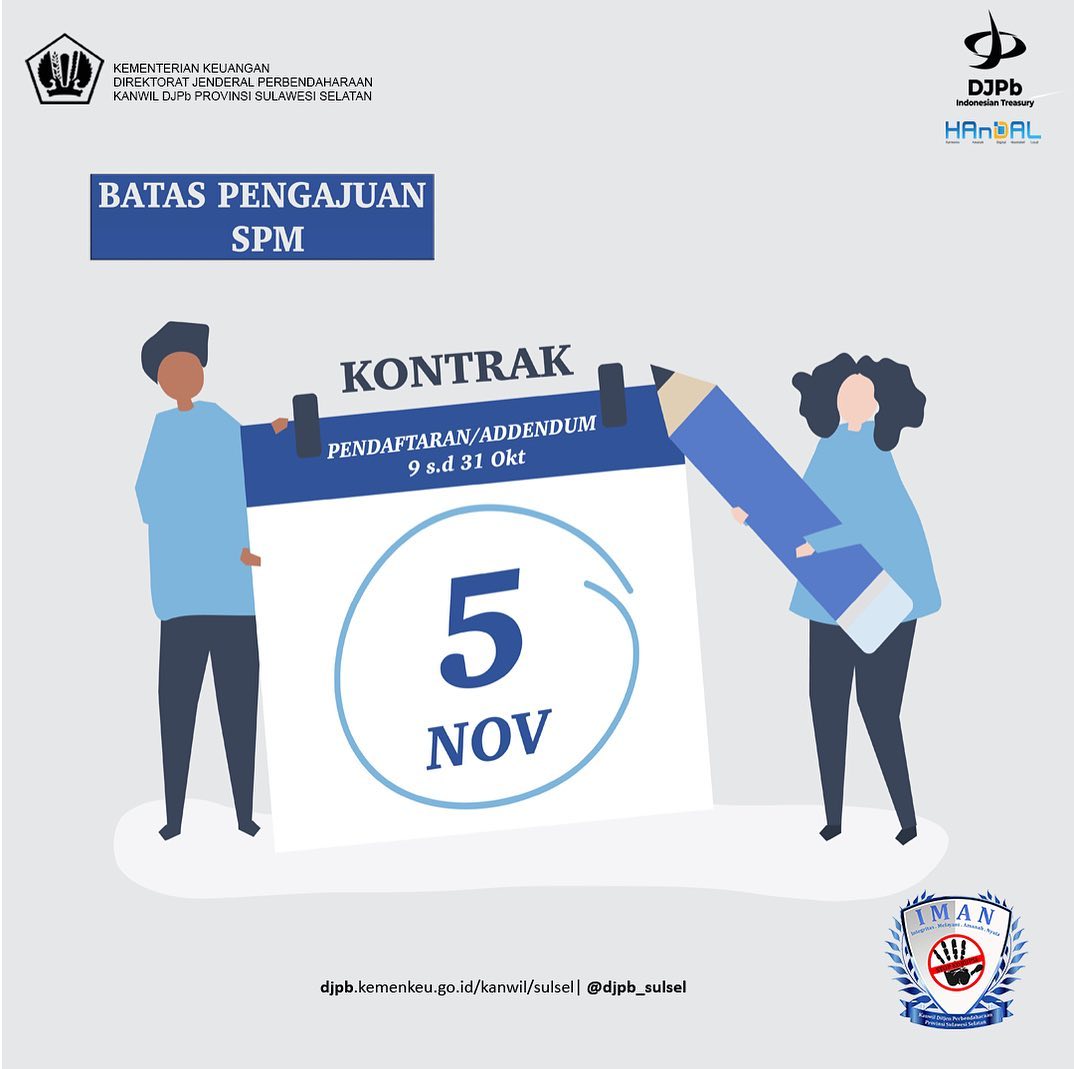 djpbsulsel's tweet photo. Selamat Siang #Agangkeu
Tahun 2021 tersisa dua bulan lagi. Dalam menghadapi LLAT  2021 sebagaimana diatur dalam Perdirjen Perbendaharaan Nomor PER-9/PB/2021 terkait Pedoman Pelaksanaan Penerimaan dan Pengeluaran Negara pada akhir TA 2021.
#DJPbSulsel
#DJPbHAnDAL
#LLAT2021 https://t.co/wyejYqppiH