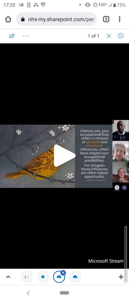 <a href="/OTFmaina/">Francis Maina</a> and I were so pleased to have Dr Claire Hart present her research and insights into the cause and impact of marginalisation on refugees at last week's CNWL BAME OT Network. Again,highlighting the importance of #OTsForEquity #HillingdonOTs #OTweek2021