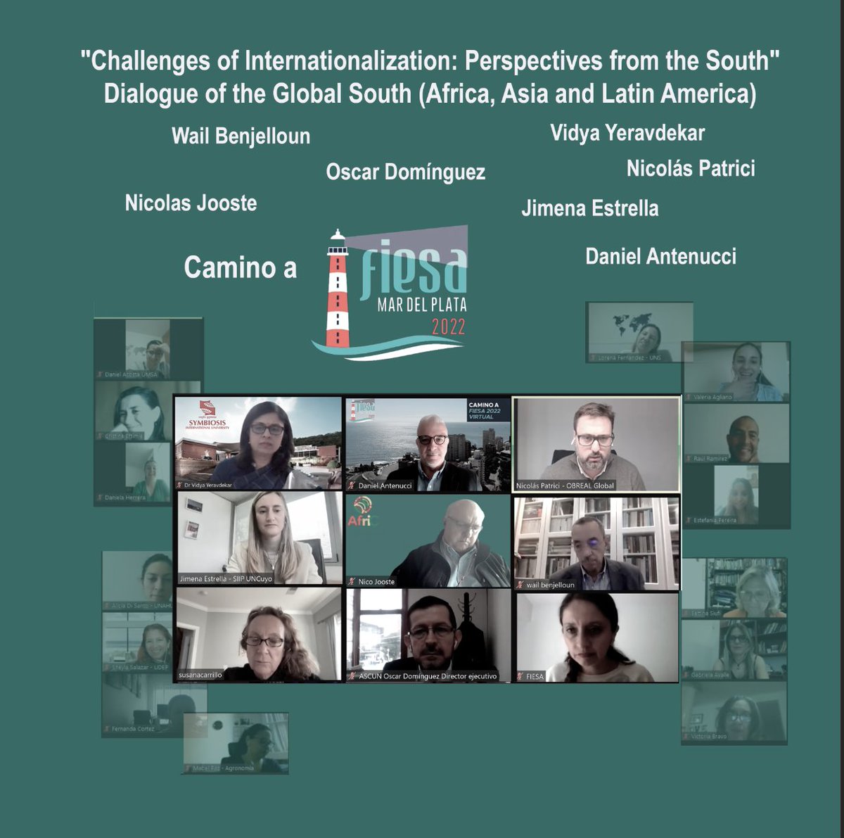 Presentamos la tercera jornada de #CAMINOAFIESA2022 "Challenges of Internationalization: Perspectives from the South". Dialogue of the Global South (Africa, Asia and Latin America)
