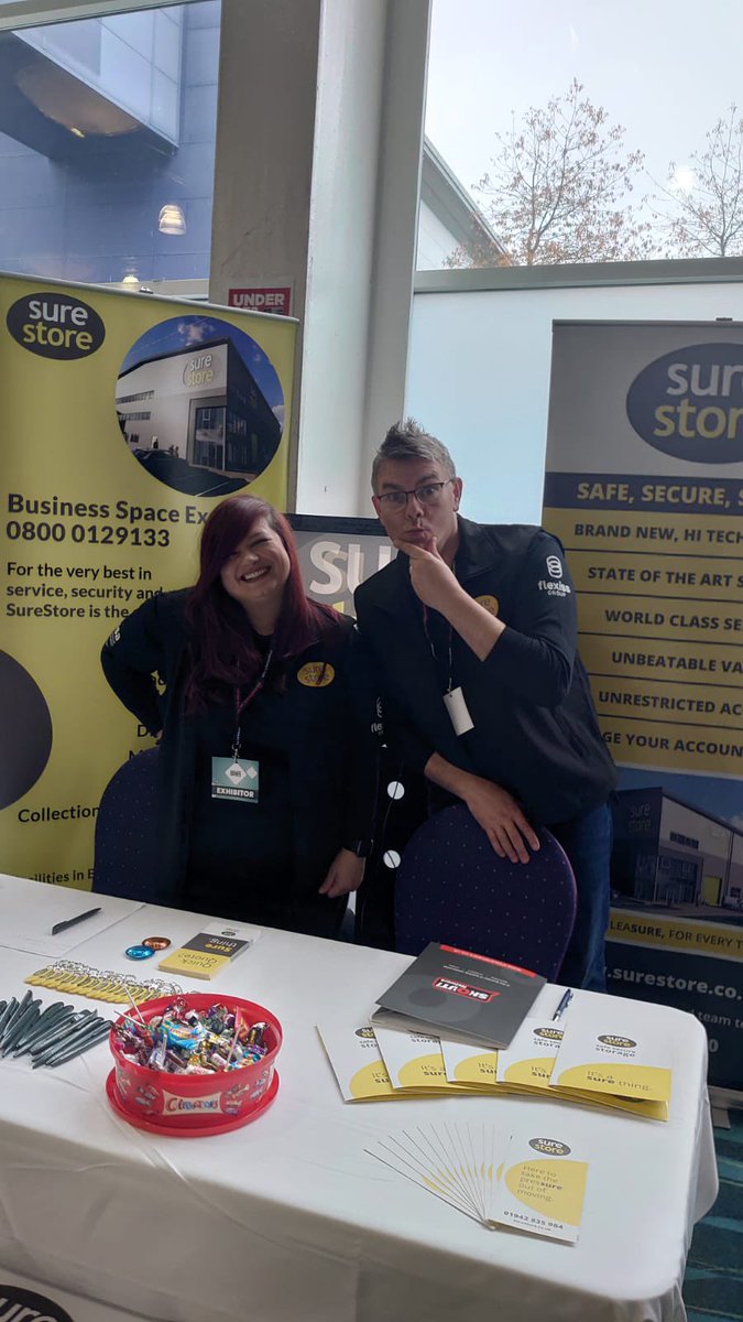 StorageWigan's tweet photo. Our wonderful @StorageJon &amp; Jessie are at the North West Business Expo today! Pop down and see them at the Bolton Whites Hotel🌟🙌🏼 #NWBE2021 https://t.co/XOSLQahtze