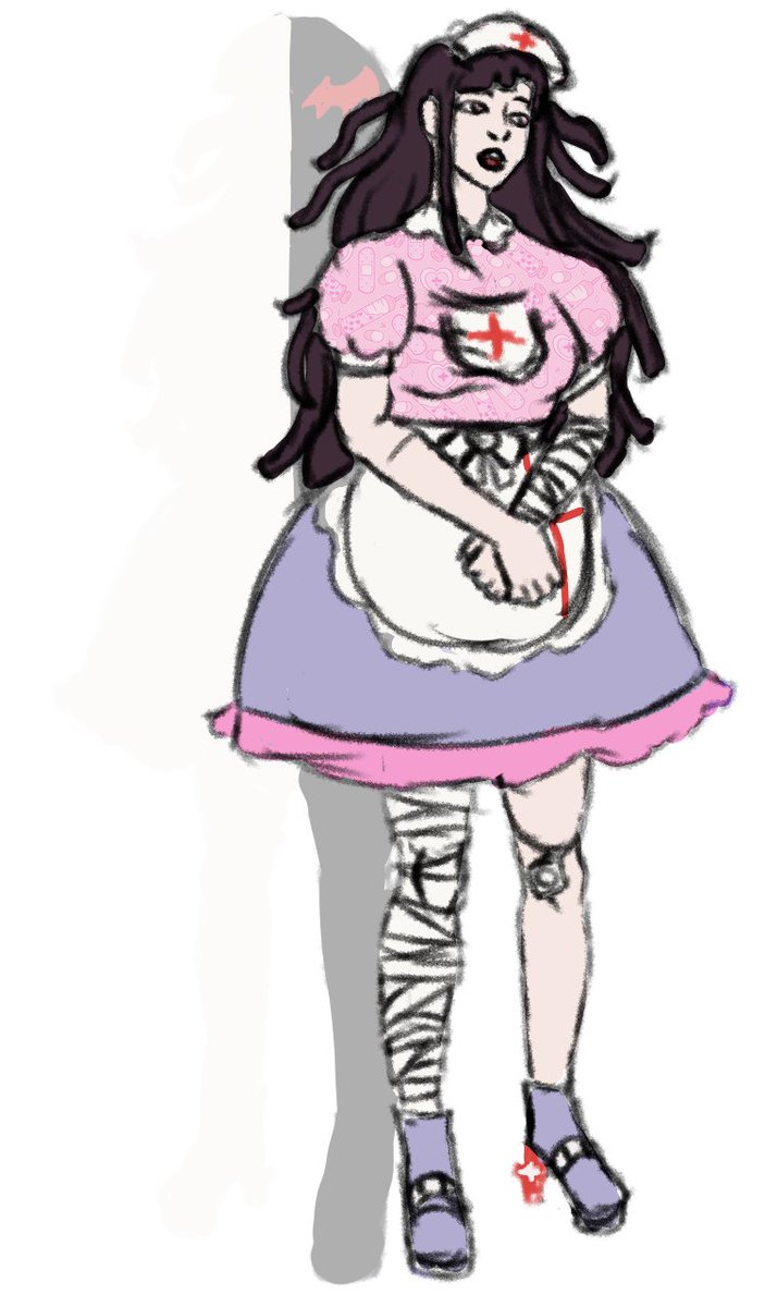 TheKnaveDave's tweet photo. A sketch of a #mikantsumiki purely to fill my need for Danganronpa while I wait for family to come back into town so we can get further in the third game! #danganronpa #superdanganronpa2 #danganronpa3 https://t.co/MY5ZHSlajm