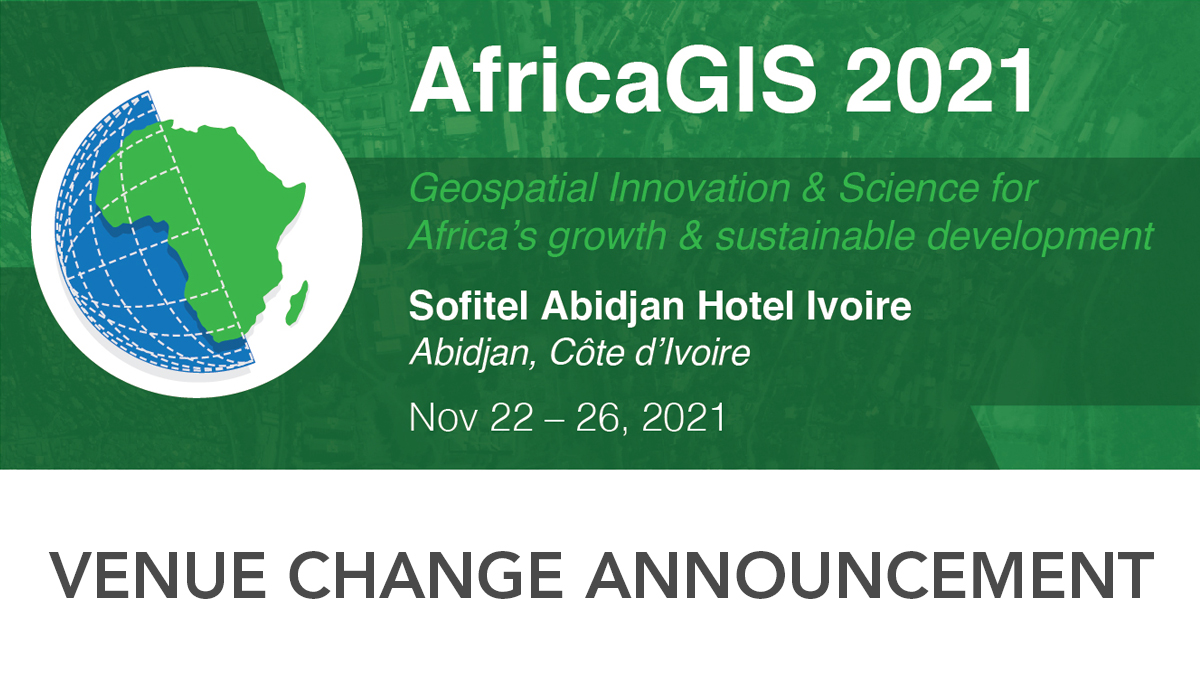 Attention AfricaGIS attendees! The venue for the conference has been changed to the Sofitel Abidjan Hotel Ivoire. Looking forward to seeing you there! Don’t forget to register: eis.africa/africagis-2021/