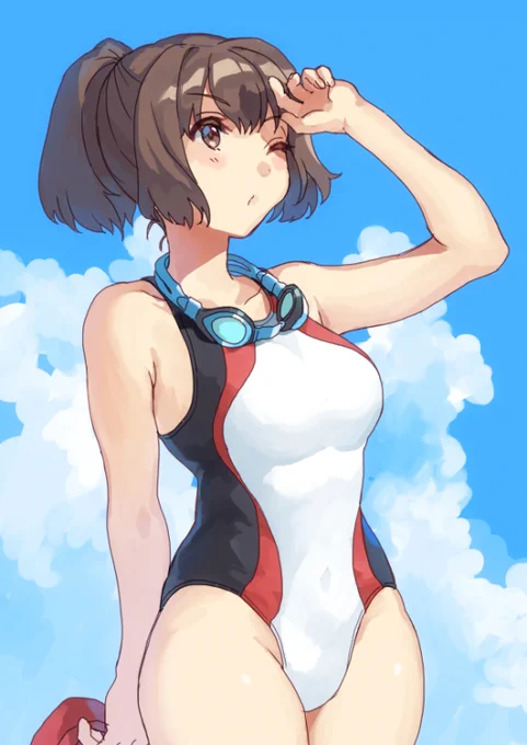 お題箱から、競泳水着伊勢 #艦これ 