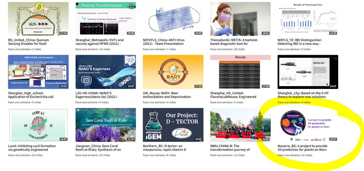 Planeta STEM (@planetastem) on Twitter photo We´ve just presented our project to the judges and we want thank them. Below, you can see our presentation video. Enjoy #aRADIAMARS! A project to provide UV protection for plants on Mars video.igem.org/w/rrBzBtA5Yq19…
@NavarraBG_STEM <a href="/iGEM/">iGEM Headquarters</a> <a href="/pamplonetario/">Planetario Pamplona</a> <a href="/IdAB_CSIC/">Instituto de Agrobiotecnología - CSIC</a>
<a href="/gob_na/">Gobierno de Navarra</a> #synbio We´ve just presented our project to the judges and we want thank them. Below, you can see our presentation video. Enjoy #aRADIAMARS! A project to provide UV protection for plants on Mars video.igem.org/w/rrBzBtA5Yq19…
@NavarraBG_STEM <a href="/iGEM/">iGEM Headquarters</a> <a href="/pamplonetario/">Planetario Pamplona</a> <a href="/IdAB_CSIC/">Instituto de Agrobiotecnología - CSIC</a>
<a href="/gob_na/">Gobierno de Navarra</a> #synbio