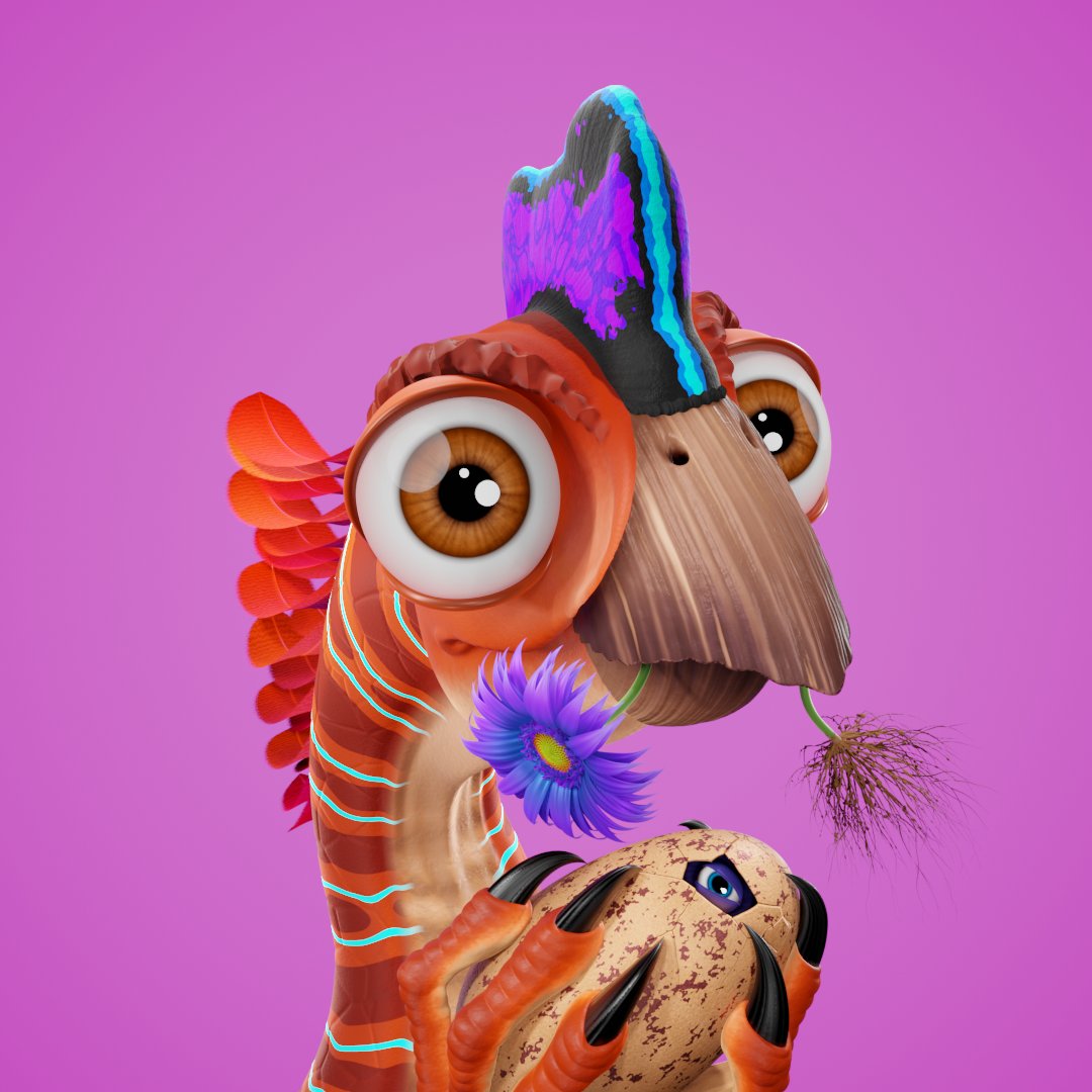 Happy Friday #NFTCommunity!🦖 This weekend only we'll be accepting offers of 0.03Ξ on oviraptors featuring the "Purple Hatchling" trait.🐣 We're also doing a #Giveaway.🎉 To enter: follow <a href="/oviraptors_nft/">Curious Oviraptors League</a>, like, RT and tag 3 friends.🦖 Announcing winner this Sunday 1PM ET.🦖 #nfts