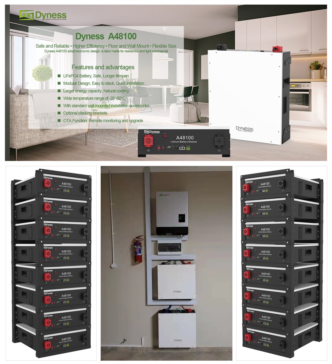 DynessESS's tweet photo. 📣📣#Dyness are pleased to announce that we has launched the new 48V /4.8KWH battery module A48100. #powerboxsystems #newenergy https://t.co/Sc07M4VEMl
