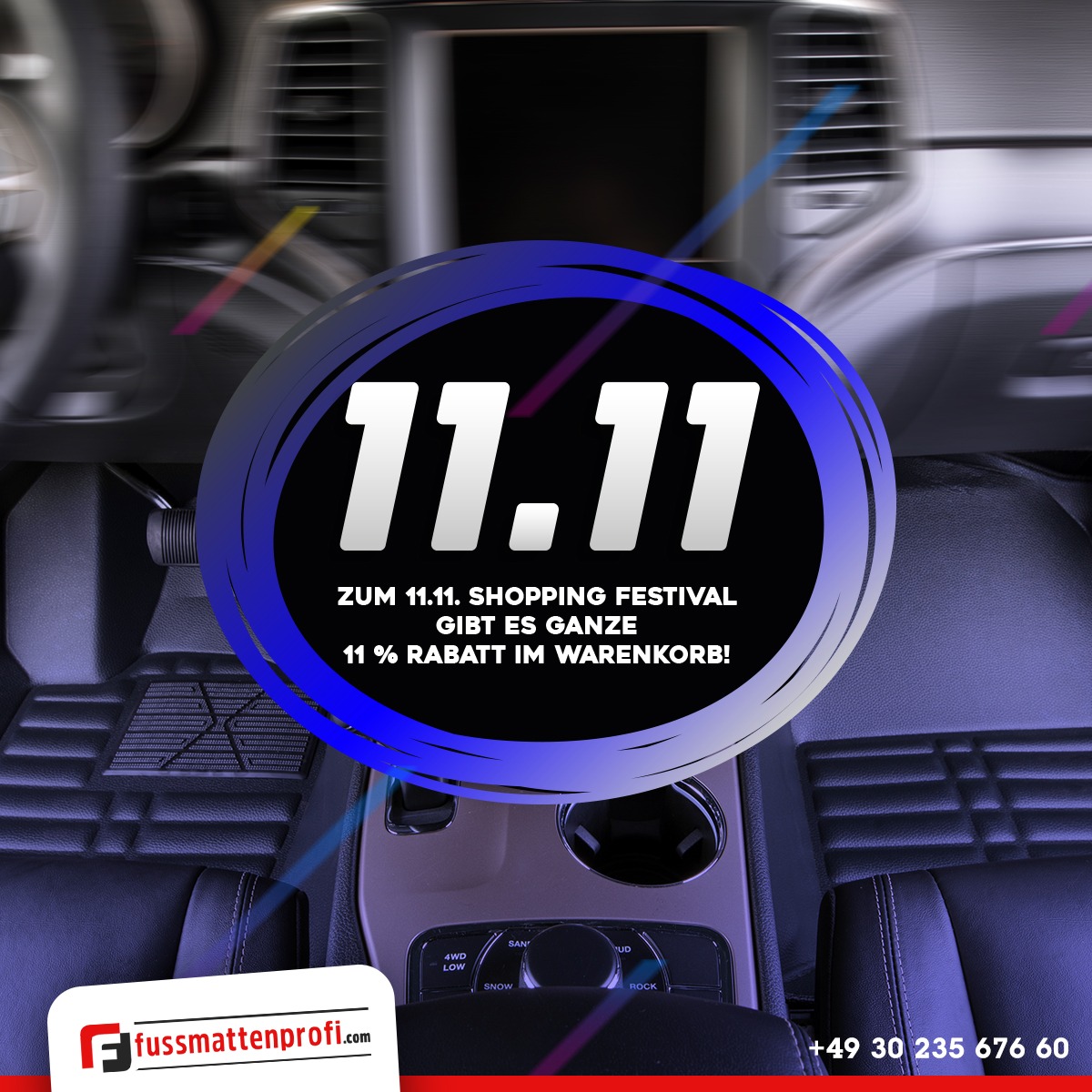 fussmattenprofi's tweet photo. Verpasst unsere Aktion zum 11.11. nicht und spart ganze 11 % im Warenkorb.
.
https://t.co/4Mi5OsTMme 
.
#fussmattenprofi #autofussmatten #automatten #fussmatten #auto #shoppingevent #november #november2021 #bigsale #aktion #angebot #megadeal #singlesday #blackfriday https://t.co/cUKJ6xK24W