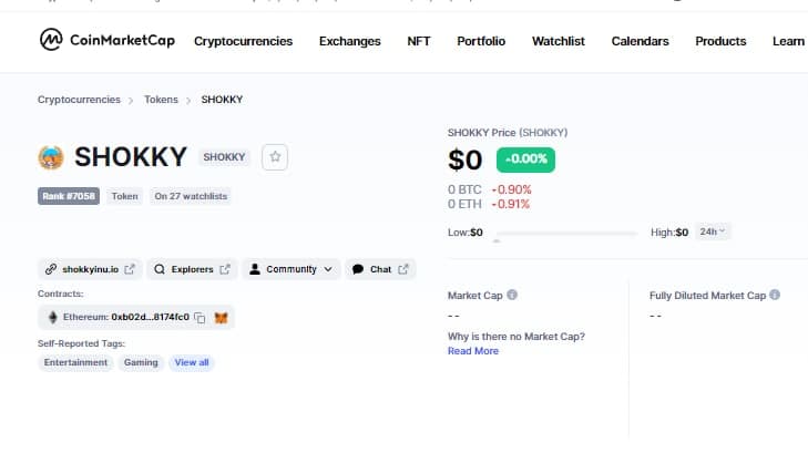 shokkytoken's tweet photo. $Shokky !! just got listed on the Coincapmarket! 
for more: https://t.co/X926xegOd5 https://t.co/BYYR6Gaj7I