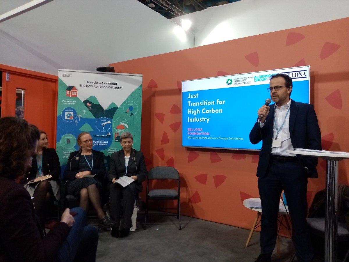 AldersgateGrp's tweet photo. Our fourth event with @Bellona_no on a just transition for high carbon industries has just begun in the Blue Zone at #COP26. @NickMolho opens the event by discussing the importance of skills https://t.co/S3Rx4Eaem9