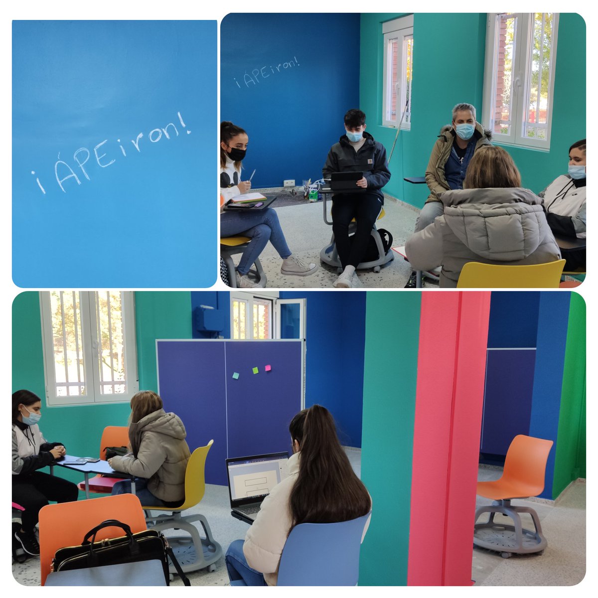 profefolj2011's tweet photo. Hoy en el @iesfrayluis estrenamos #ÁPEiron con nuestro alumnado de @1laq con metodologías ágiles de hibridación. Arrancamos en el marco @educacyl #EmprenderCyL #APESCyL Deseamos larga vida a #ÁPEiron y que de ella surjan ideas que solucionen problemas del entorno https://t.co/sCQMo4JCDq