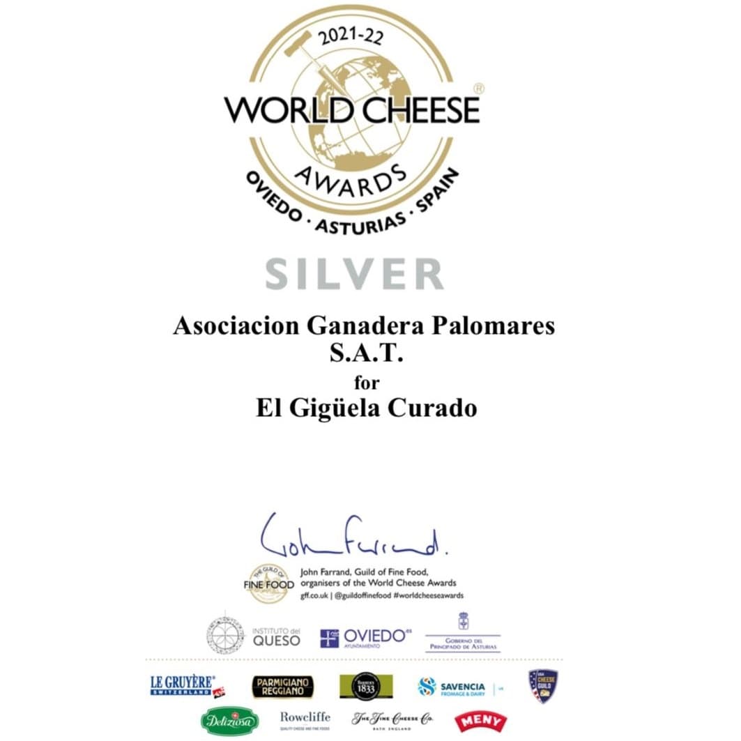 dalenagastro's tweet photo. Nuestro queso curado Gigüela ha sido galardonado con el premio SILVER en el @cheesefest2021  celebrado en #Oviedo.
Un gran reconocimiento a todo el equopo humano q hay detrás de este excelente producto. 
#icf2021 @InstitutoQueso #internationalcheesefestival #WorldCheeseAwards https://t.co/9LZV8c4nav