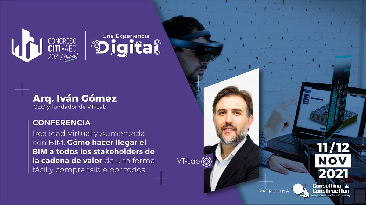 visualtechlab's tweet image. 📅 El próximo jueves 11 de noviembre formaremos parte del #CITIAEC2021

@Ivangomez1111 ofrecerá una interesante conferencia sobre cómo hacer llegar el BIM a todos los stakeholders de la cadena de valor.

Jueves 11: 15:45h ESP - 8:45 a.m MEX  

inscríbete 👉🏻bit.ly/3nZ8GHR