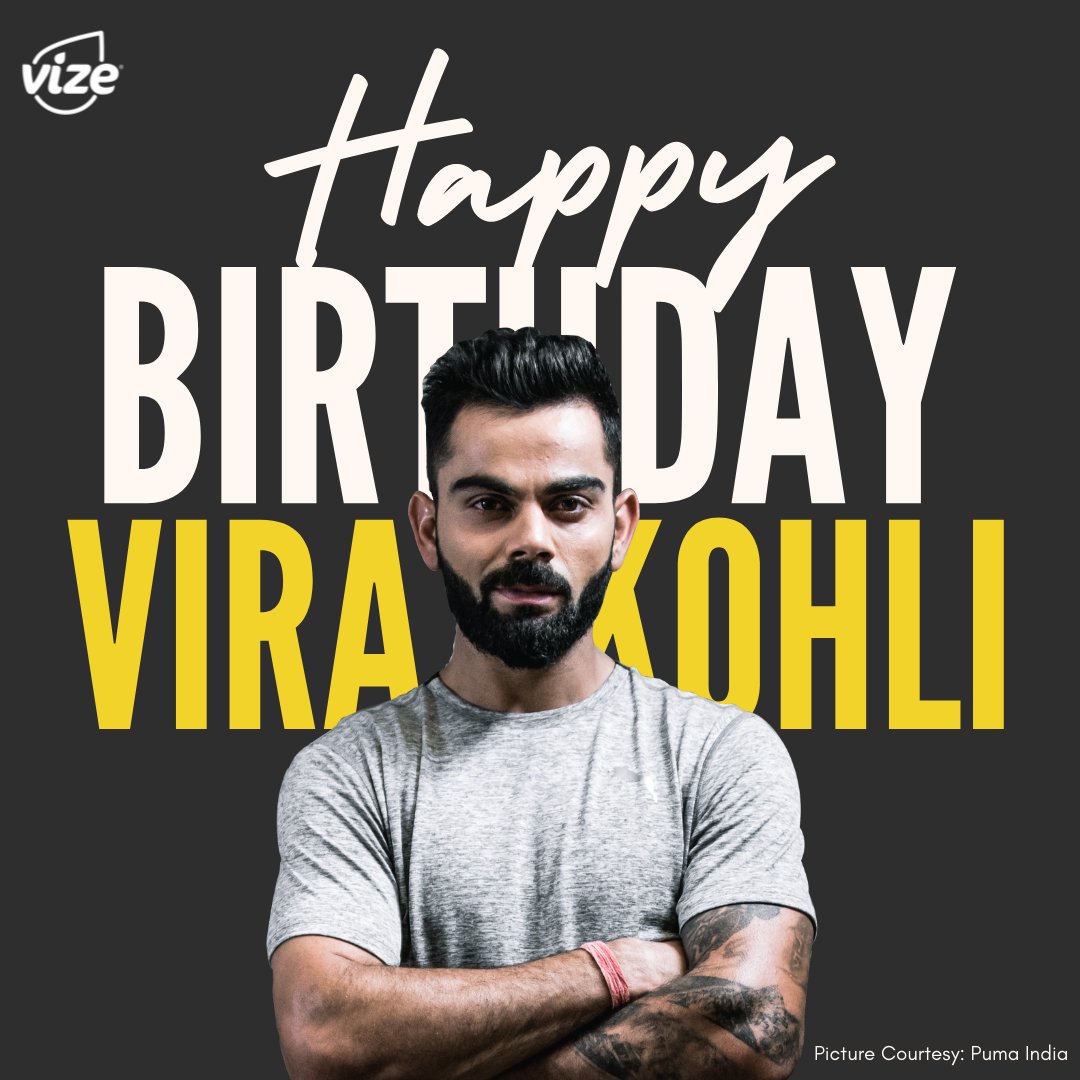 VizeCare's tweet photo. Vize wishes a very Happy Birthday to the GOAT! 👑 @imVkohli 

#HappyBirthdayVirat #HappyBirthday #ViratKohli #Virat https://t.co/jb8zpbwk5J