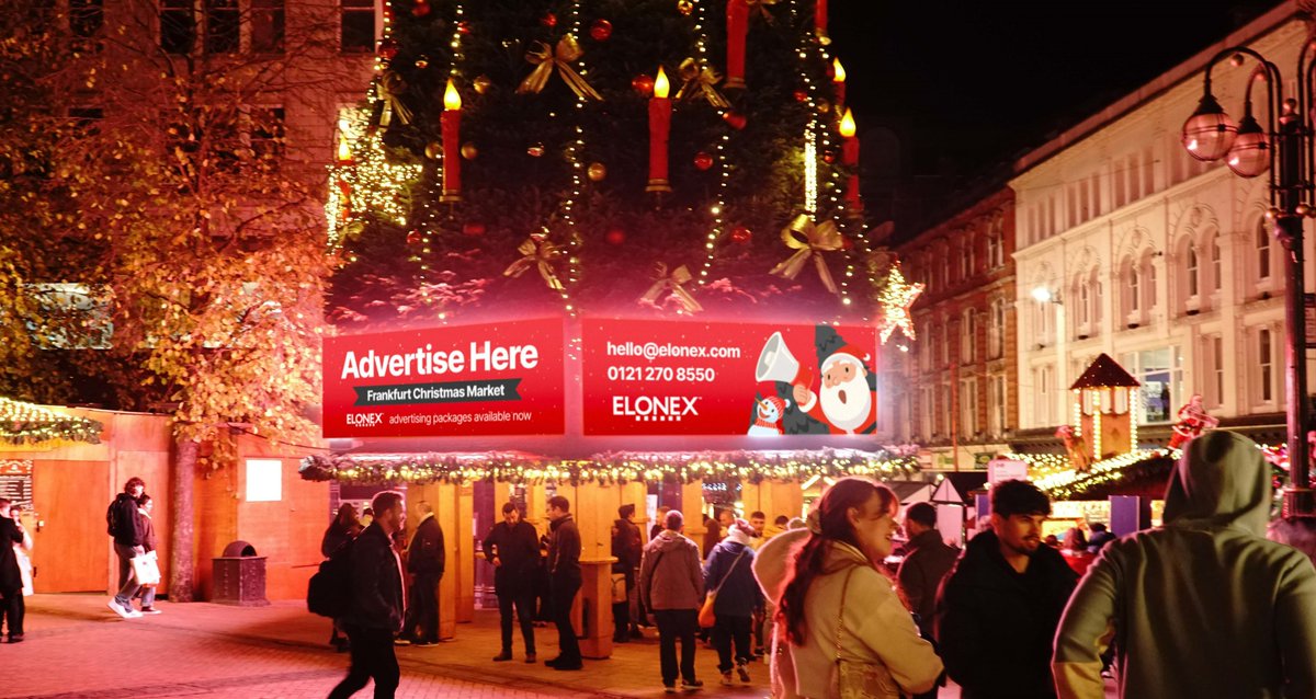 Market's on, lights are on, screens are on...what's not to love about #ChristmasinBirmingham!
Advertising opportunities: elonexoutdoormedia.co.uk/birmingham-chr… #DOOH #Advertising #ChristmasinBham