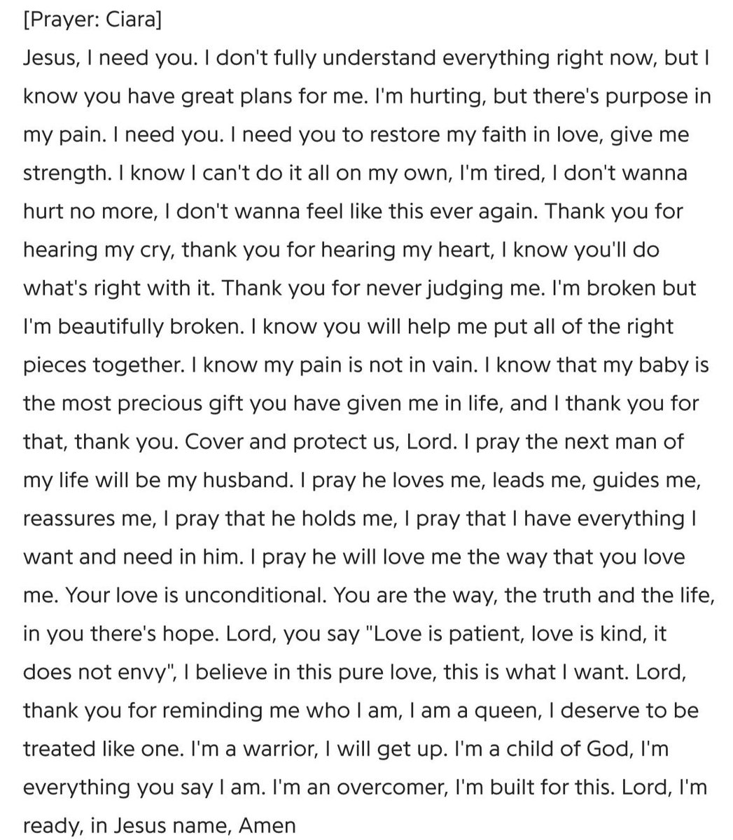 Oloni's tweet photo. The Ciara prayer guys finally ❤️ https://t.co/rXLT0WCAHz