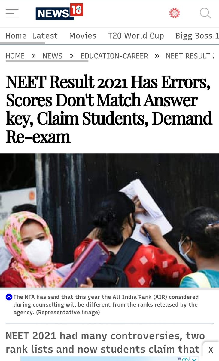 DrAsh_Mahendra's tweet photo. NEET 2021 had many controversies, two rank lists and now students claim that the result too has errors.
 Students ar demanding  Scrutiny or re-exam @DG_NTA
#neetscam
#OMR
#NEETResult2021 https://t.co/WMwDi2a07U